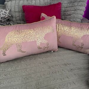 Juicy Couture Pink Pillow with Gold leopard BNWT